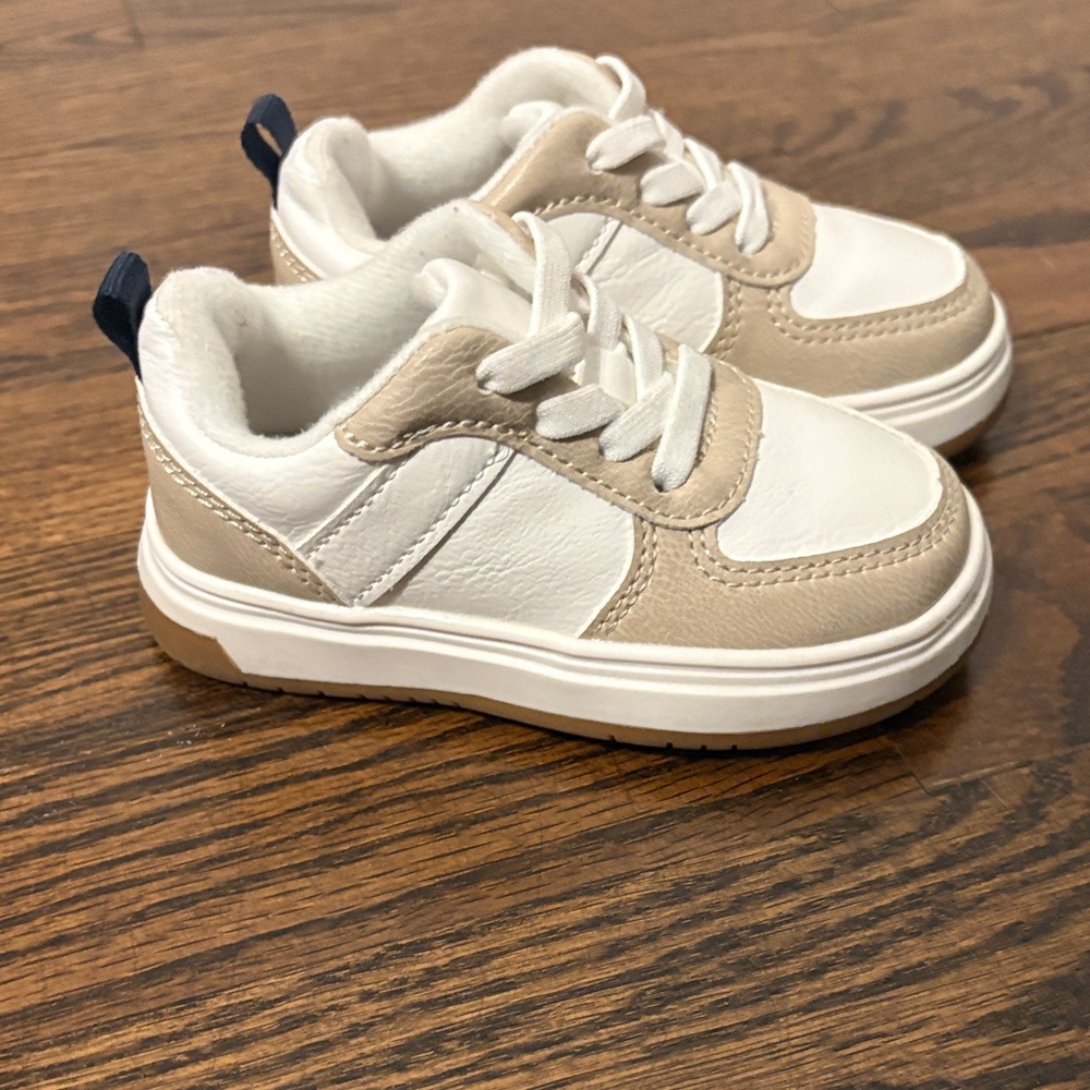 Stylish Tan and White Toddler Shoes